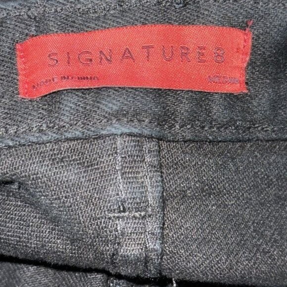 Signature 8 Black Distressed Cut OffJean Shorts Size M - Picture 4 of 8